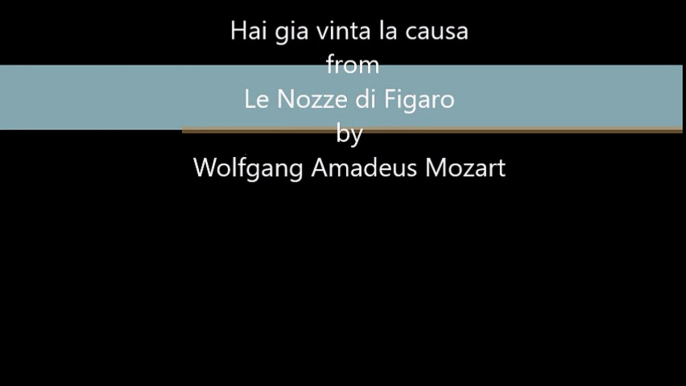 Hai gia vinta la causa.mp3 youtube, Mozart, Le Nozze di Figaro, Jonas Bergström