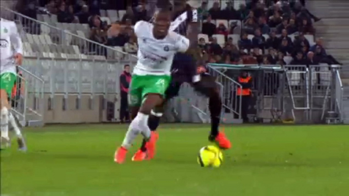 Red Card Cheick Diabate After Fight - Bordeaux 1-4 St. Etienne 07.02.2016