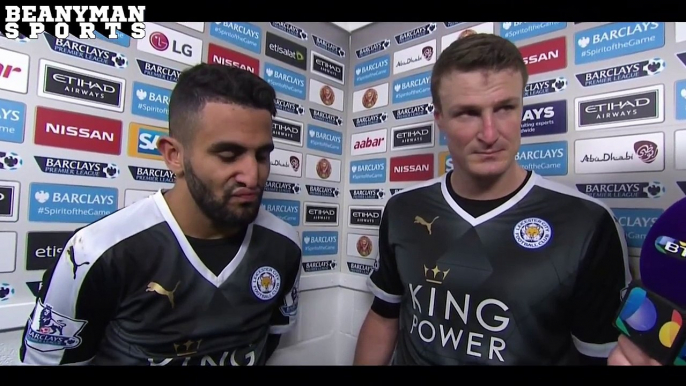 Man City 1 3 Leicester Riyad Mahrez & Robert Huth Post Match Interview