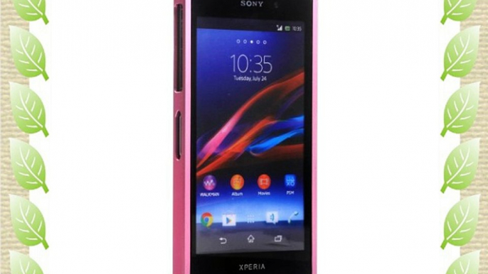 MulBess - Sony Xperia Z1 L39H Luxury Bumper de aluminio para Sony Xperia Z1 L39H Color Rosa