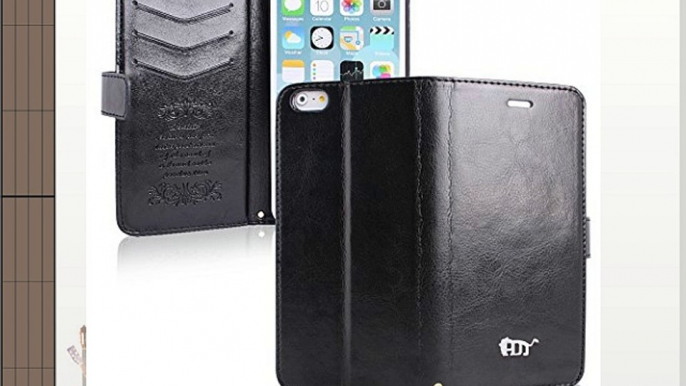 PDNCASE iPhone 6 plus Funda Premium Leather Piel de Oveja Wallet Style Carcasa de Cuero para