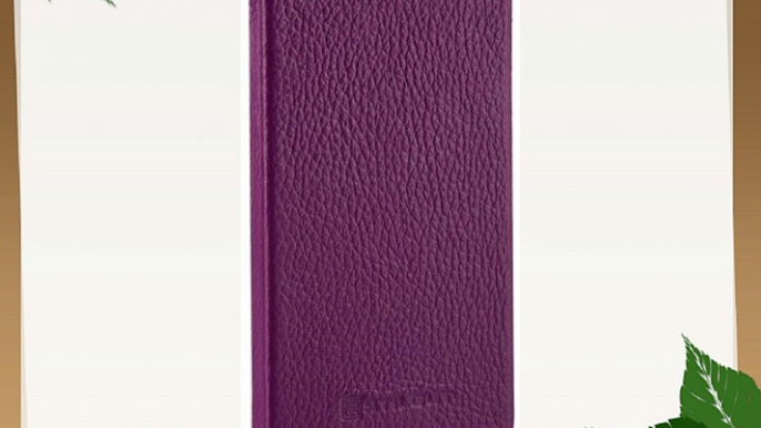 Funda exclusiva Stilgut para el iPhone 5 de cuero genuino morado morado