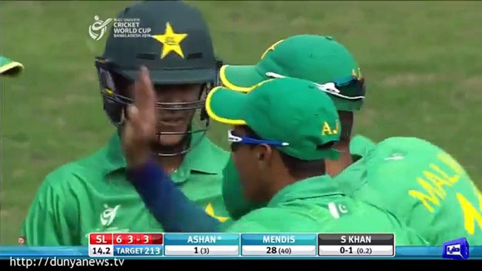 Shadab Khan takes three wickets against Sri Lanka in U19 World Cup