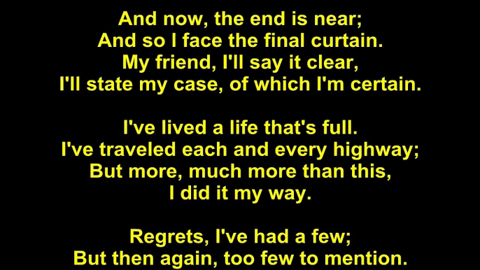 Elvis Presley – My Way Lyrics