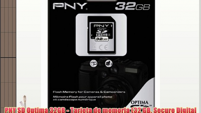 PNY SD Optima 32GB - Tarjeta de memoria (32 GB Secure Digital High-Capacity (SDHC) 20 MB/s