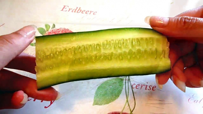 Карвинг огурца _Завиток_. Украшения из овощей. Decoration of Vegetables. Carving cucumber