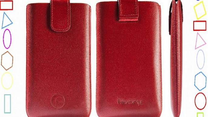 Favory Original - Funda de piel para Huawei Ascend Y301 rojo