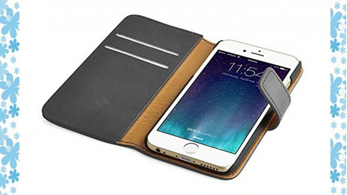 JAMMYLIZARD | Funda De Piel Para iPhone 6 / 6s 4.7 Retro Wallet Tipo Cartera GRIS