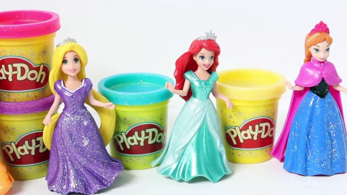 Disney Princess MagiClip Collection Play-Doh Magic Clip Frozen Anna Ariel Merida Belle Dolls