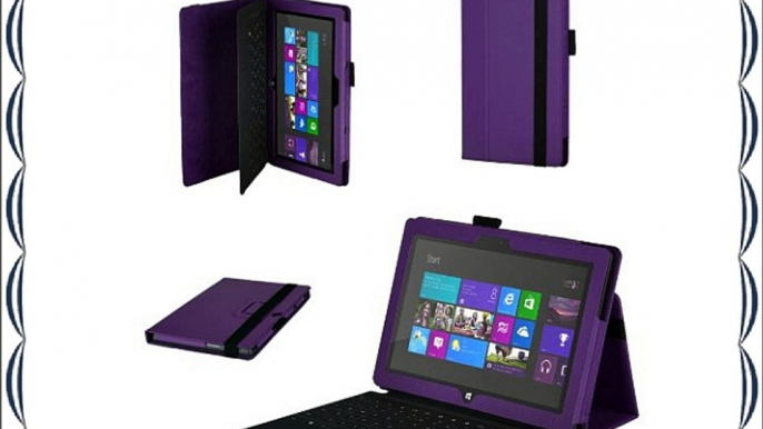 DURAGADGET Funda Morada De Cuero Sintético Con Soporte Integrado Diseñado Para El Microsoft