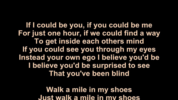 Elvis Presley – Walk A Mile In My Shoes Lyrics