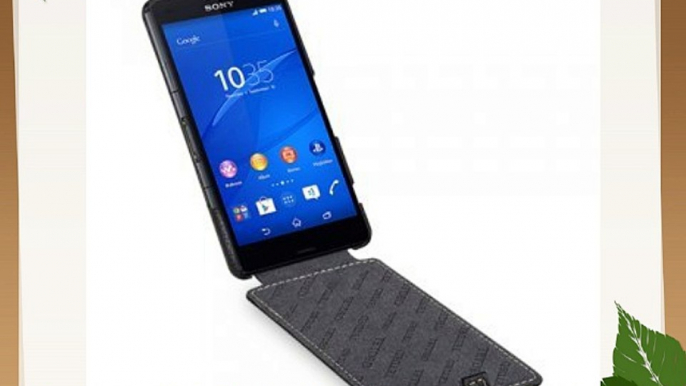 Supremery® Funda de cuero para Sony Xperia Z3 Compact Bolso Flip Cubierta Caja - Cuero genuino