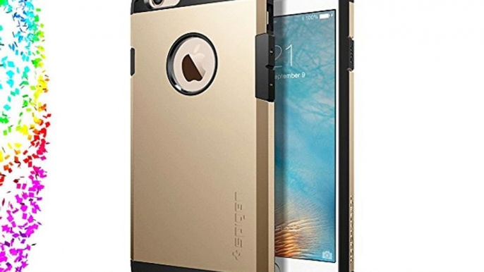 Spigen Tough Armor - Funda para Apple iPhone 6S color champagne dorado