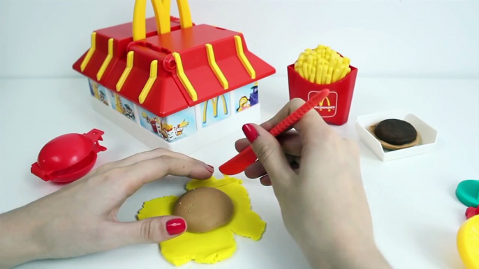 Play Doh McDonalds Restaurant Playset Make Burgers IceCream French Fries Chicken McNuggets Toy Fo