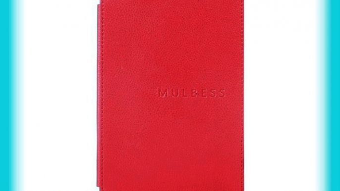 Mulbess® Amazon Kindle 4 Funda de cuero Piel Genuina con luz Amazon para Kindle 4 color Rojo