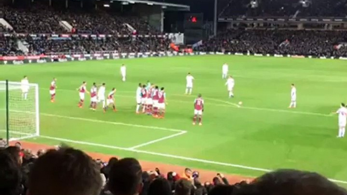 Coutinho Amazing free kick goal Liverpool 1 1 West Ham FA Cup 2016 Filmed by Liv (1)