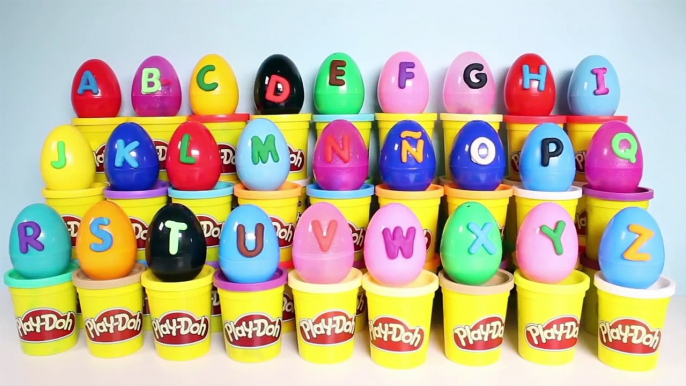 Play Doh Alphabet Surprise Eggs Play Doh ABC Learn the Alphabet Play Doh Eggs Huevos Sorpresa Toys