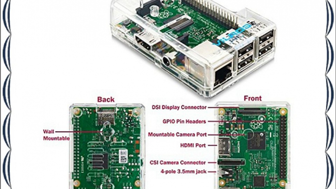 Vilros Raspberry Pi 2 -- Model B (1GB)--Complete Starter Kit--Includes--Clear Case--8GB Kingston