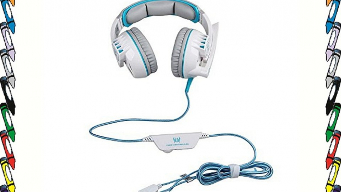 niceEshop(TM) EACH G6000 Estéreo Auriculares de Juego PS3 con Micrófono para PC Portátil (Blanco