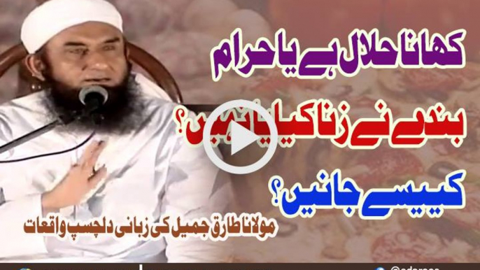 Khana Halal Hai Ya Haram, Zina Kya Ya Nahi Kaise Maloom Karen By Maulana Tariq Jameel