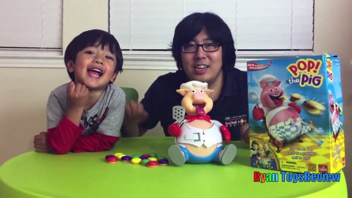 Pop The Pig Family Fun Game for kids Surprise Toys Thomas and Friends Ryan ToysReview