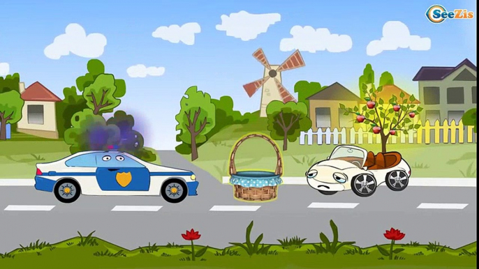 ✔ Dessins animé voiture. Voiture de police pour enfants. Tiki Taki  Dessins Animés ✔  Dessins Animés Pour Enfants