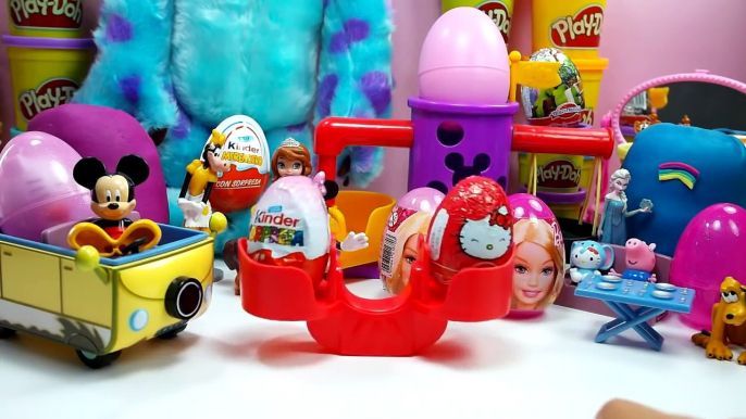 Barbie Surprise eggs Peppa PIg Play Doh Tom and Jerry Cars 2 Frozen egg