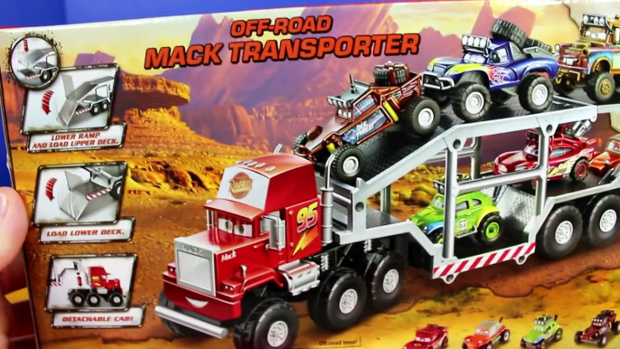 Disney Pixar Cars Radiator Springs 500 1/2 Lightning McQueen Shifty Ramone Off Road Mack Transporte