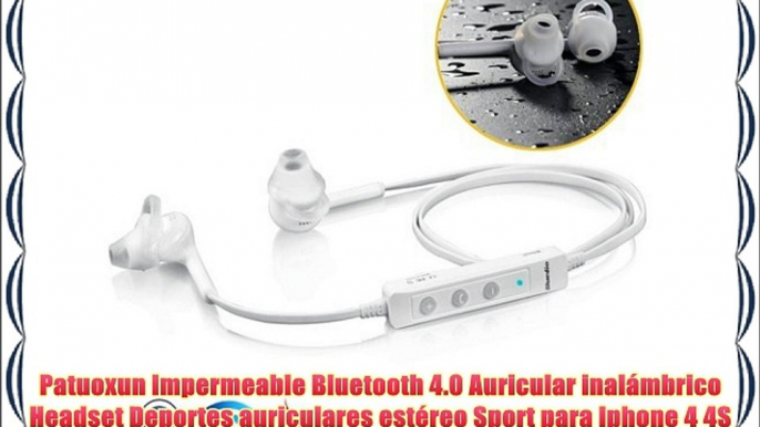 Patuoxun Impermeable Bluetooth 4.0 Auricular inalámbrico Headset Deportes auriculares estéreo