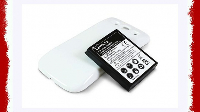 Lavolta 4500mAh Batería de Alta Capacidad para teléfonos Samsung Galaxy SIII S3 I9300 - Blanco