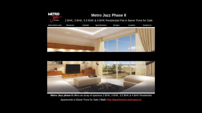 2, 3, 4 BHK Residential Apartments in Baner Pune for Sale at Metro Jazz