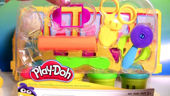 Play Doh Starter Set Using Peppa Pig School Bus - Brinquedos Peppa e George No Ônibus de