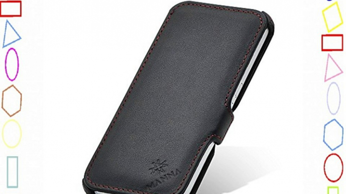 MANNA | Funda de piel genuina para Samsung Galaxy S6 | Función EasyStand | Cuero de napa Astana