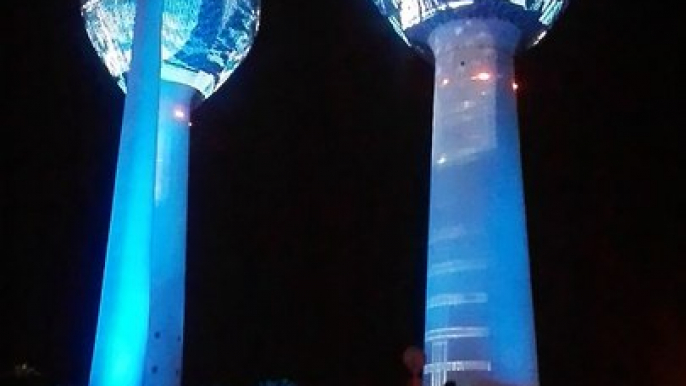 Best Dancing Lights Show on Kuwait Towers !