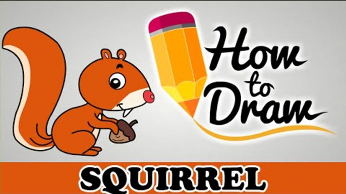 How To Draw A Squirrel - Easy Step By Step Cartoon Art Drawing Lesson Tutorial For Kids & Beginners