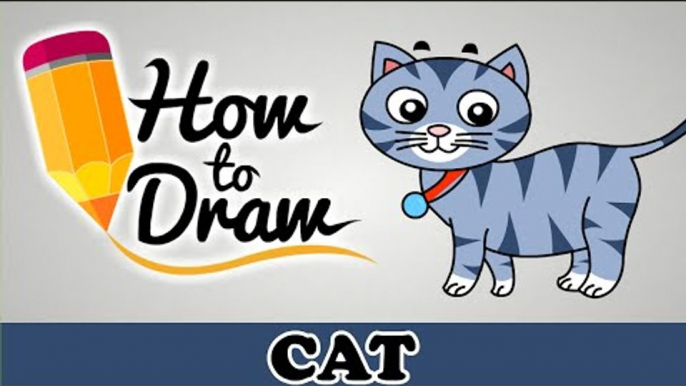 How To Draw A Cute Cat - Easy Step By Step Cartoon Art Drawing Lesson Tutorial For Kids & Beginners