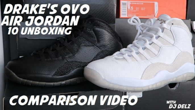 Unboxing Drake Air Jordan OVO 10 Black Sneakers + Comparison With White colorway