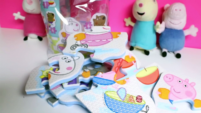 Peppa Pig Bath Toys Peppa Pig 4 Shaped Bath Puzzles Peppa Pig Toys Свинка Пеппа игрушки