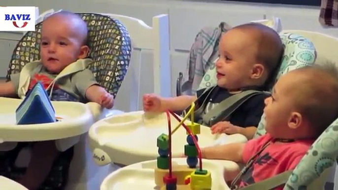 Funny Baby Funny Triplet Babies Laughing Baby Videos  2016 HD