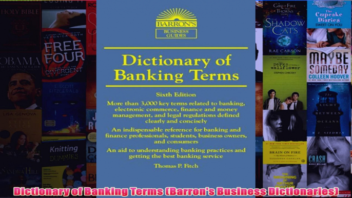 Download PDF  Dictionary of Banking Terms Barrons Business Dictionaries FULL FREE