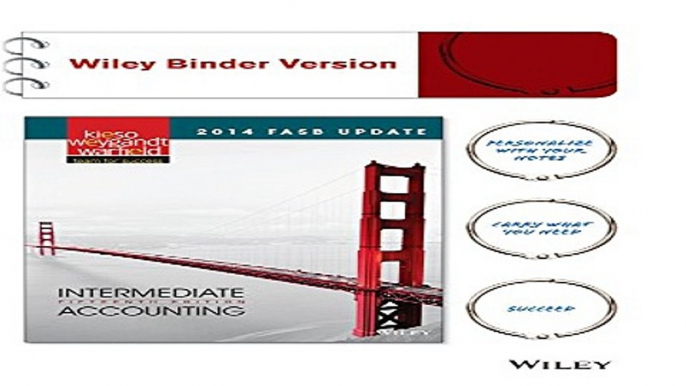 Read 2014 FASB Update Intermediate Accounting 15e Binder Ready Version   WileyPLUS Registration