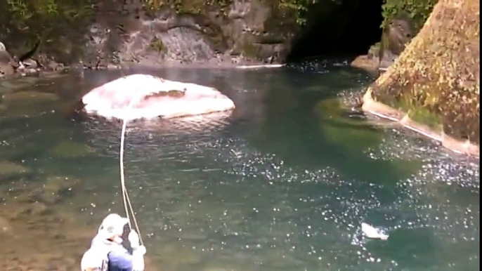 Fly fishing in some of the best trout fishing water I have ever seen!