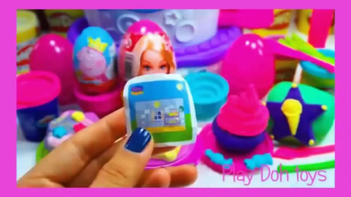 Play Doh Egg Surprise Barbie Peppa Pig Kinder Surprise Eggs Disney Pixar Cars 2 Toys