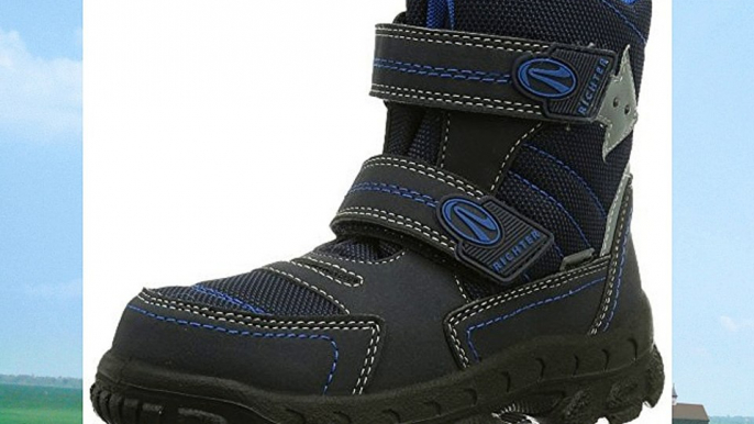 Richter Kinderschuhe Davos Jungen Warm gef?tterte Schneestiefel Blau (atlantic/lagoon 7201)