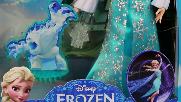 Frozen Elsa Ice Powers Light Up Doll Throws Ice at Hans & Marshmallow. DisneyToysFan