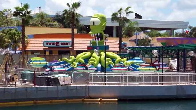 New Simpsons Ride, Kang & Kodos Twirl n Hurl Testing at Universal Studios Florida