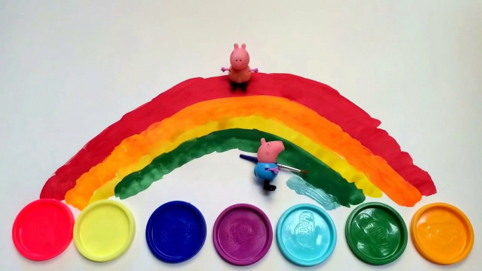 Свинка Пеппа. Мультик из игрушек - Пеппа, Джордж и Радуга. Peppa Pig - Rainbow.