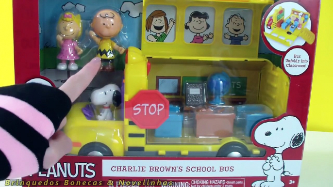 Peanuts Charlie Brown ÔNIBUS ESCOLAR School Bus Playset Wheels On The Bus Go Round And Round Nursery