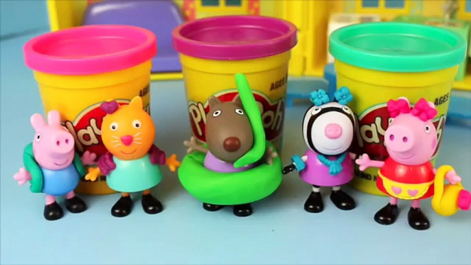 Peppa Pig Sleepover PLAY DOH Costume Dress Up Zoe Zebra Candy Cat Slumber Party DisneyCarToys