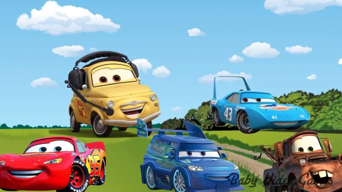 Disney Cars Kids Songs Nursery Rhymes | Daddy finger family cartoon song